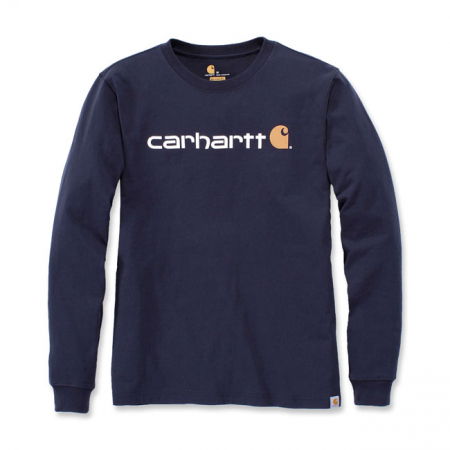 CARHARTT LONG SLEEVE T-SHIRT CORE LOGO NAVY