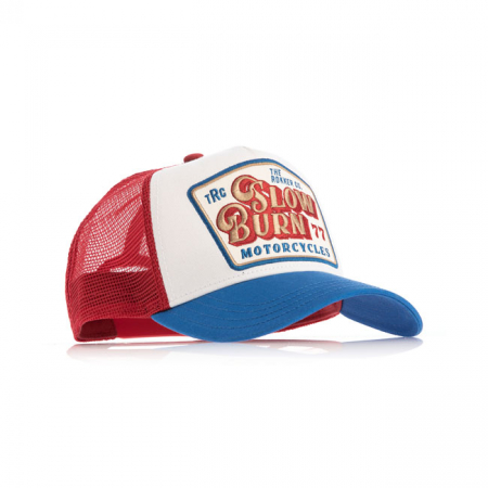 ROKKER TRC SLOW BURN TRUKKER CAP, RED/BLUE