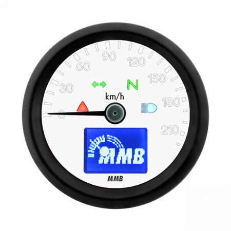 MMB 48MM ELECTRONIC SPEEDOMETER BASIC 220KMH BLACK