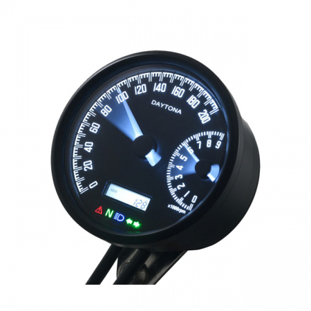 DAYTONA, VELONA SPEEDO & TACHOMETER 80MM 200 KMH/9000RPM