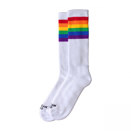 AMERICAN SOCKS MID HIGH RAINBOW PRIDE RAINBOW STRIPED