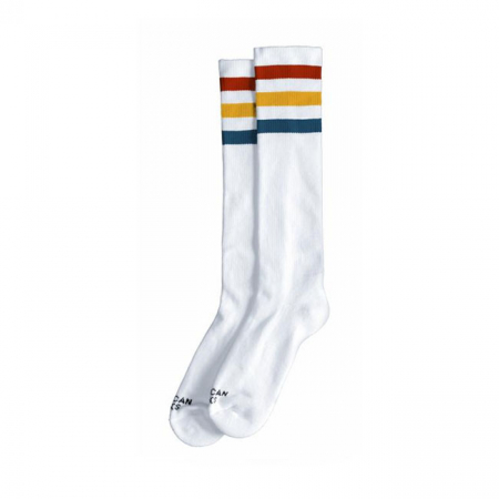 AMERICAN SOCKS KNEE HIGH STIFLER, RED/YELLOW/BLUE STRIPED