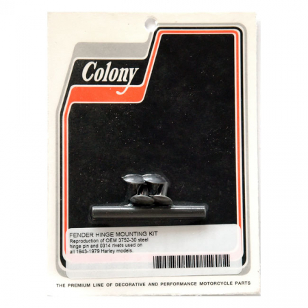 COLONY FENDER HINGE PIN AND RIVET KIT