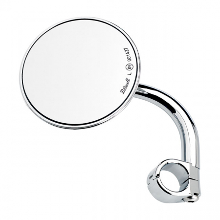 BILTWELL UTILITY ROUND MIRROR SHORT STEM CHROME ECE APPR.