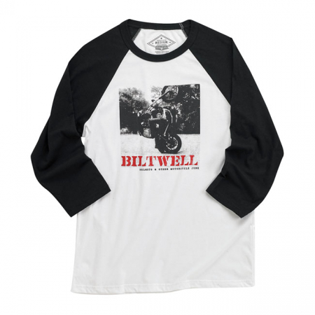 BILTWELL NOT DEAD RAGLAN BLACK/WHITE