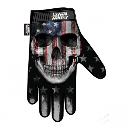 LT USA SKULL GLOVES BLACK