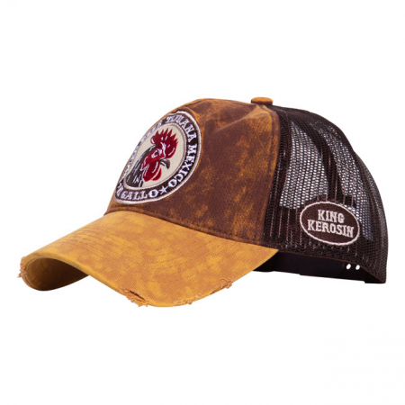 KING KEROSIN TRUCKER CAP EL GALLO BROWN