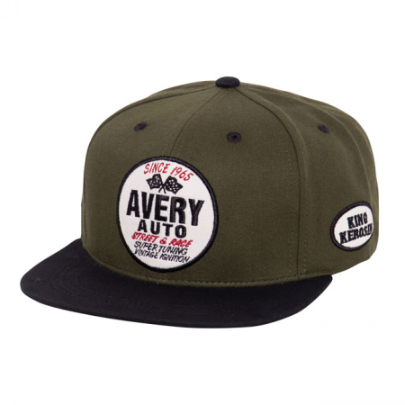 KING KEROSIN FLAT BRIM CAP AVERY GREEN/BLACK