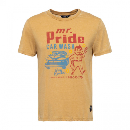 KING KEROSIN ENZYME WASH T-SHIRT MR. PRIDE RUST