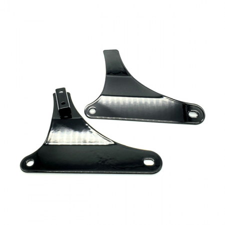 CYCLE VISIONS, RIGID SISSY BAR SIDE PLATES. BLACK