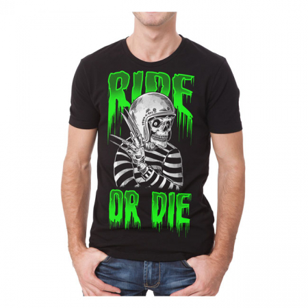 DOWN-N-OUT RIDE OR DIE T-SHIRT BLACK