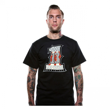 LUCKY 13 NUMERO UNO T-SHIRT BLACK