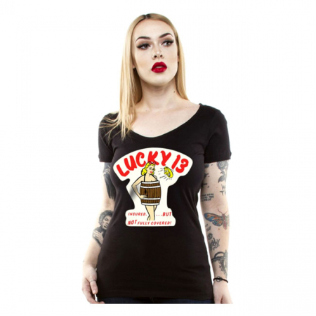 LUCKY 13 INSURED T-SHIRT BLACK