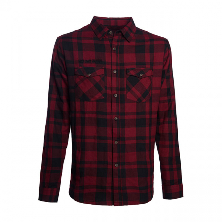 WCC LA BOMBA HERRINGBONE FLANNEL SHIRT RED/BLACK