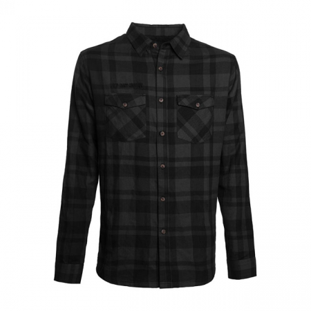 WCC LA BOMBA HERRINGBONE FLANNEL SHIRT GREY/BLACK