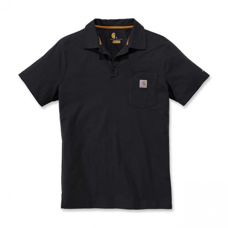 CARHARTT FORCE DELMONT POCKET POLO BLACK