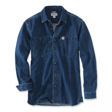 CARHARTT  DENIM LONG SLEEVE SHIRT LEVEE