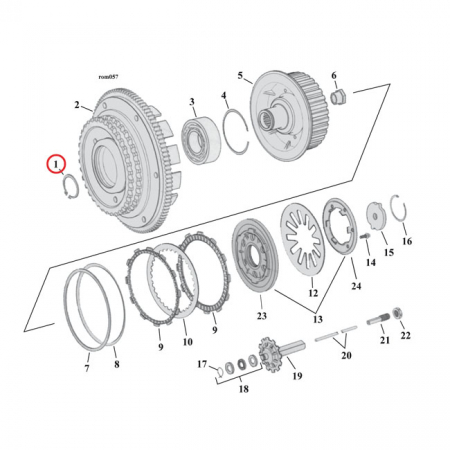 RETAINING RING, CLUTCH BEARING