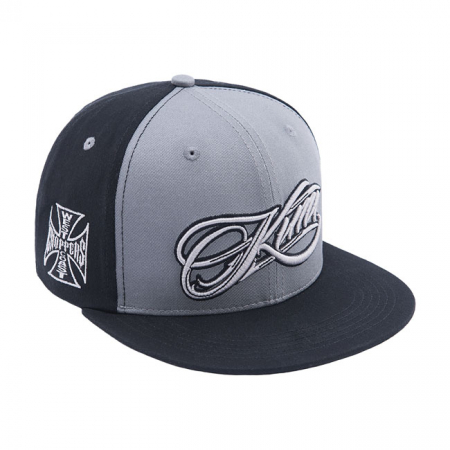 WCC KIMI SCRIPT LOGO SNAPBACK CAP, GREY