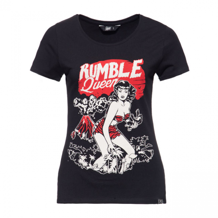 QUEEN KEROSIN RUMBLE IN THE JUNGLE T-SHIRT BLACK