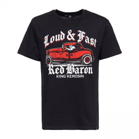 KING KEROSIN RED BARON T-SHIRT BLACK