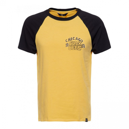 KING KEROSIN CHICAGO SUPER BEE RAGLAN T-SHIRT YELLOW/BLACK