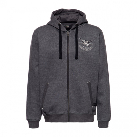 KING KEROSIN PEGASUS ZIP HOODIE STEEL GREY