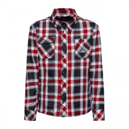 KING KEROSIN GARAGE BUILT CHECKERED SHIRT ANTRACITE/WHITE/RE