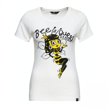 QUEEN KEROSIN BEE A QUEEN T-SHIRT OFFWHITE