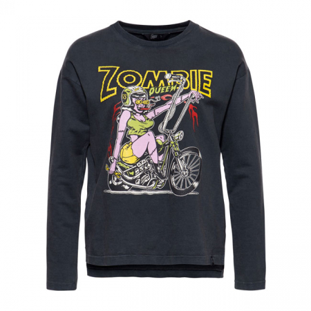 QUEEN KEROSIN ZOMBIE QUEEN SWEATSHIRT BLACK