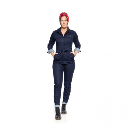 QUEEN KEROSIN SPEEDWAY WORKWEAR OVERALL DARK BLUE/RINSED WAS