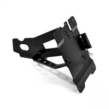 ZIEGER, SIDE MOUNT LICENSE PLATE BRACKET KIT. BLACK