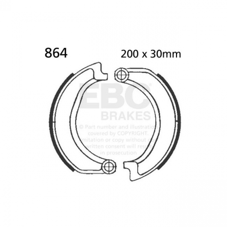 EBC PLAIN BRAKE SHOES