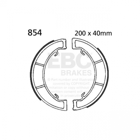 EBC PLAIN BRAKE SHOES