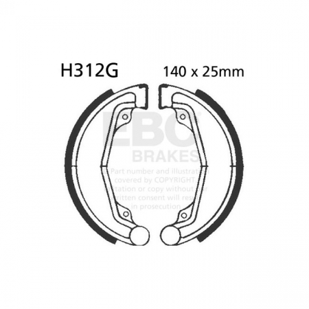 EBC GROOVED BRAKE SHOES