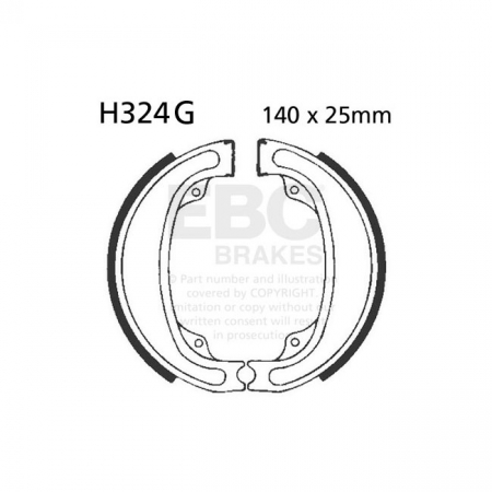 EBC GROOVED BRAKE SHOES