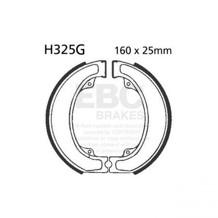 EBC GROOVED BRAKE SHOES