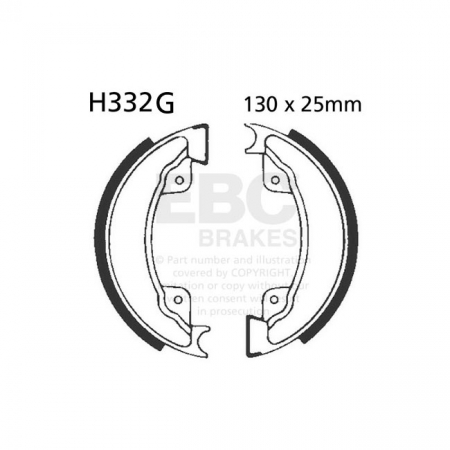 EBC GROOVED BRAKE SHOES