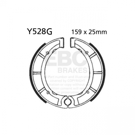 EBC GROOVED BRAKE SHOES