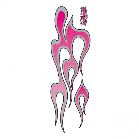 LT PINK FLAMES RIGHT DECAL