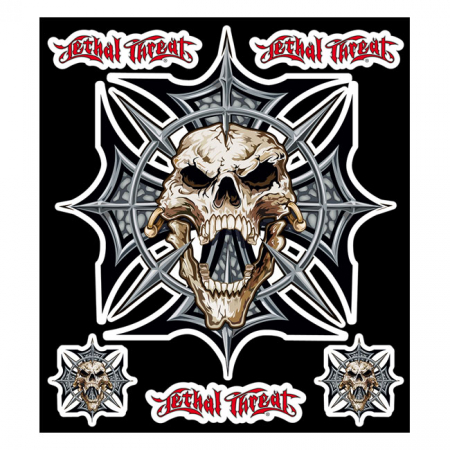 LT SPIKE SKULL CROSS DECAL