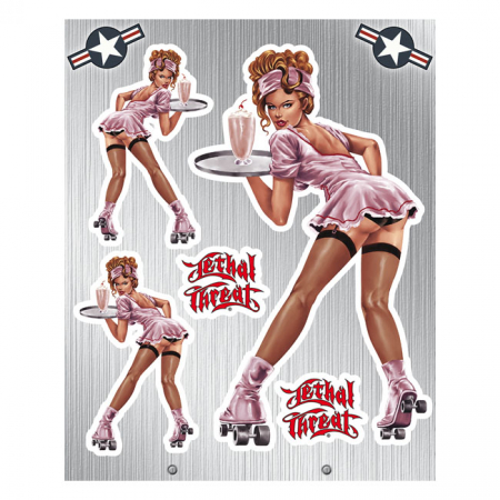 LT DECAL NOSE ART SKATER GIRL PIN UP