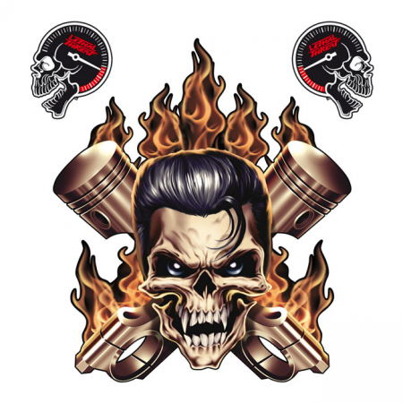 LT ELVIS SKULL DECAL