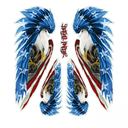 LT USA FEATHER EAGLE DECAL