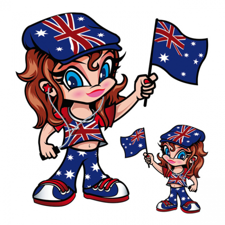 LT AUSTRALIA GIRL DECAL