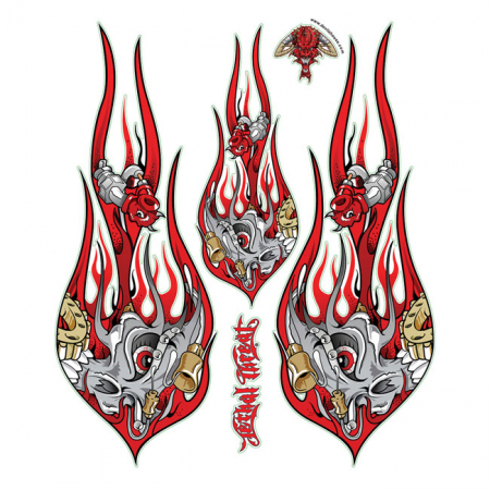 LT PISTON FLAMES DECAL