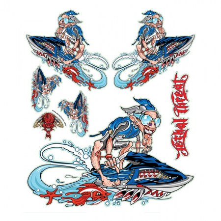 LT BLUE JET SKIER DECAL