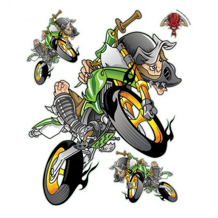 LT GREEN AIR MOTORCROSS DECAL