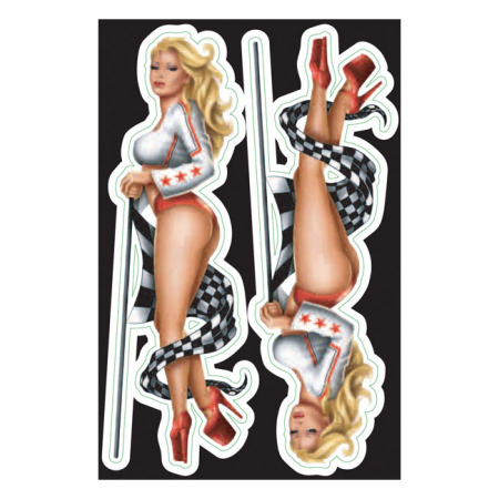 LT RED RACE BABE DECAL SET