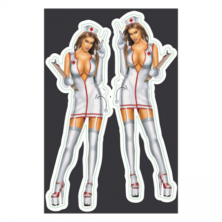 LT NAUGHTY NURSE DECAL